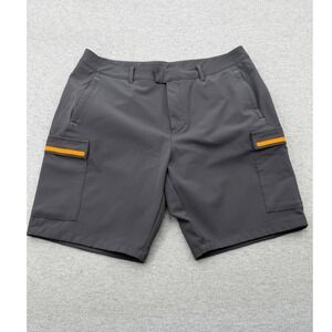 Castore Mens Gray Cargo Performance Shorts Orange Stripe McLaren F1 Style 36